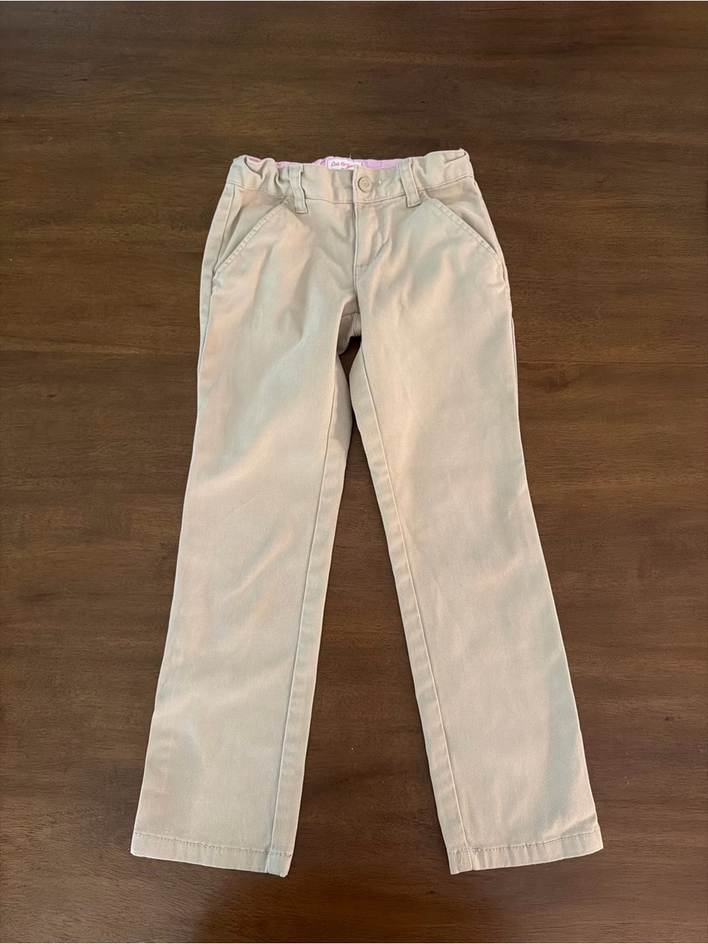 Nautica Girls' School Straight-Leg Khaki Pants - Cream